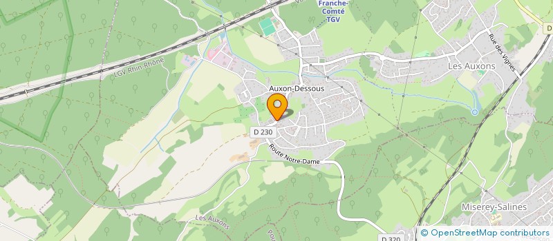 localisation de l'entreprise MONSIEUR NICOLAS THIERY  LES AUXONS