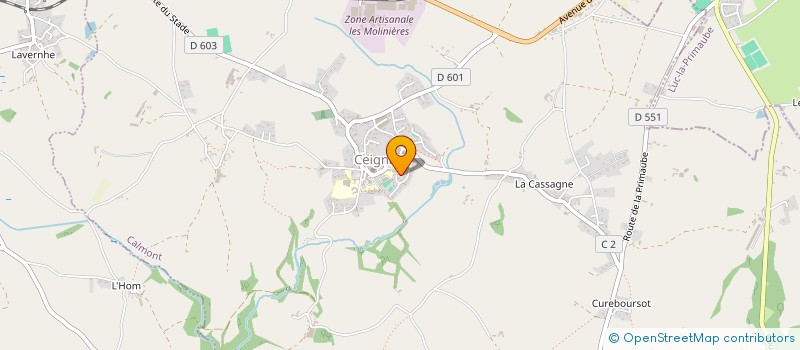 localisation de l'entreprise MONSIEUR NICOLAS THUILLIER  CALMONT