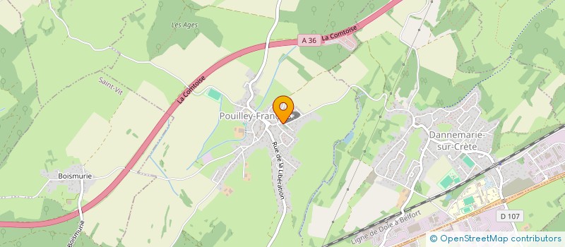 localisation de l'entreprise MONSIEUR NICOLAS TIGER  POUILLEY-FRANCAIS