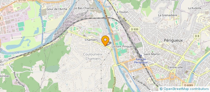 localisation de l'entreprise MONSIEUR NICOLAS TRINQUIER  COULOUNIEIX CHAMIERS