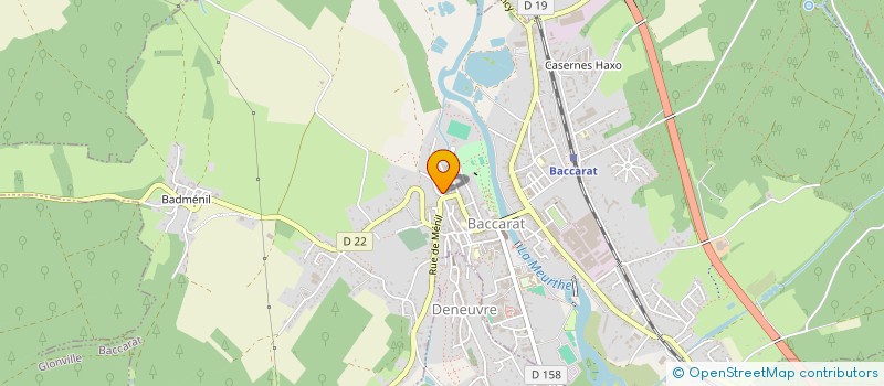 localisation de l'entreprise MONSIEUR NICOLAS TRITHARDT  BACCARAT