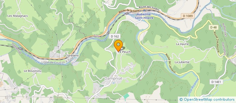 localisation de l'entreprise MONSIEUR NICOLAS TRIZAC  DAMPNIAT