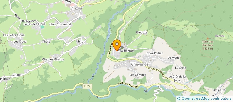 localisation de l'entreprise MONSIEUR NICOLAS TUPIN  CHEVENOZ