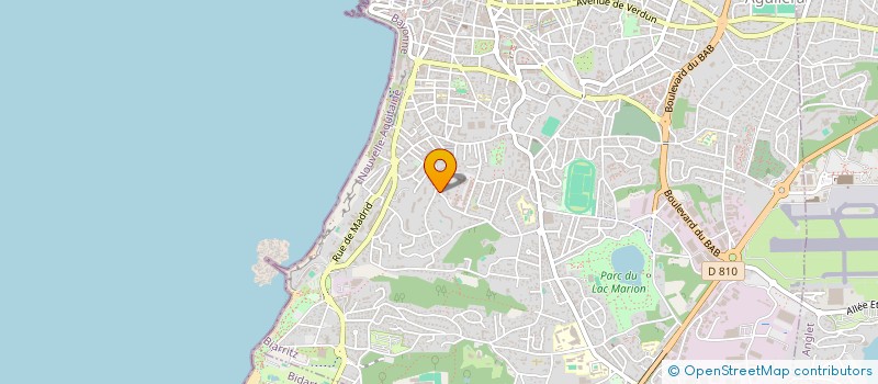 localisation de l'entreprise MONSIEUR NICOLAS VAISSIE  BIARRITZ