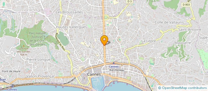 localisation de l'entreprise MONSIEUR NICOLAS VALETTE à CANNES