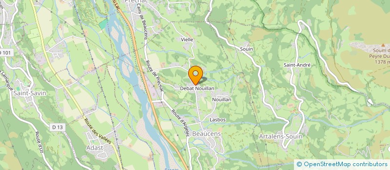 localisation de l'entreprise MONSIEUR NICOLAS VENDOZE  BEAUCENS