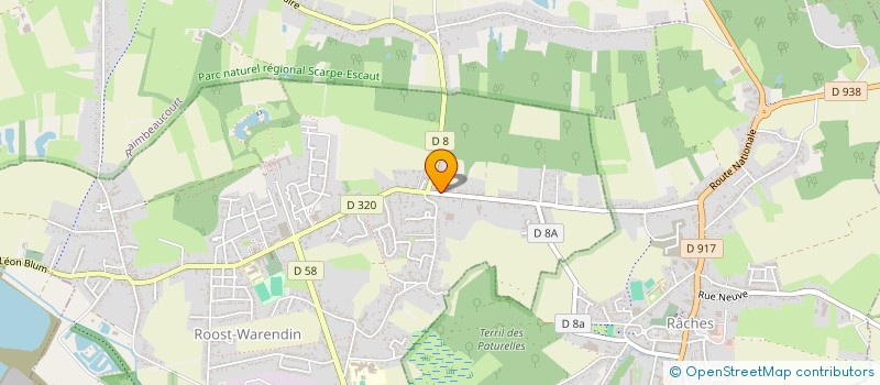 localisation de l'entreprise MONSIEUR NICOLAS VERBEKE  ROOST-WARENDIN