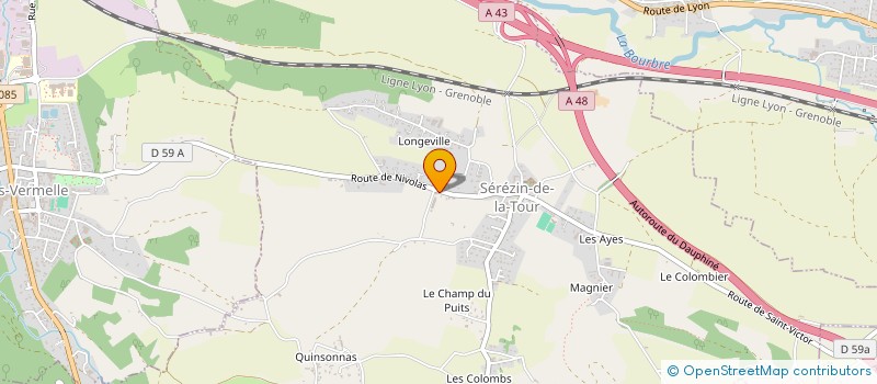 localisation de l'entreprise MONSIEUR NICOLAS VINCENT  SEREZIN-DE-LA-TOUR