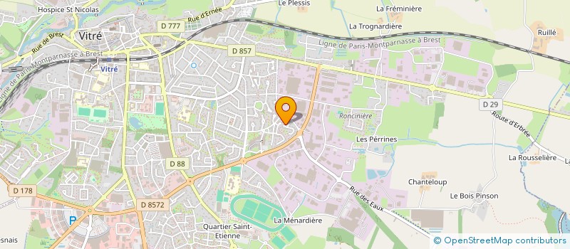 localisation de l'entreprise MONSIEUR NICOLAS VINCENT  VITRE