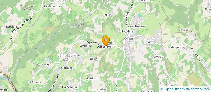 localisation de l'entreprise MONSIEUR NICOLAS VIVIER-MERLE  VAL D'OINGT