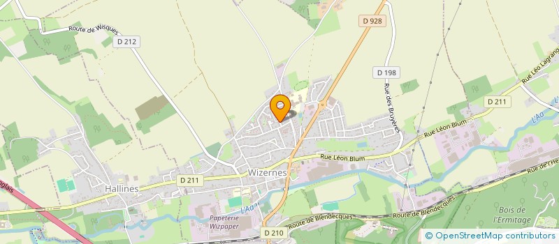 localisation de l'entreprise MONSIEUR NICOLAS WELLE  WIZERNES