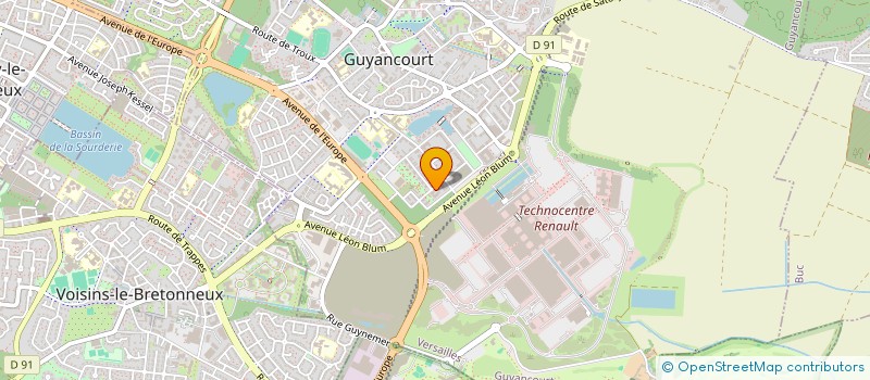 localisation de l'entreprise MONSIEUR NICOLAS WONG-KU  GUYANCOURT