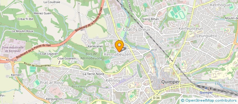 localisation de l'entreprise MONSIEUR NINO BERTIN  QUIMPER