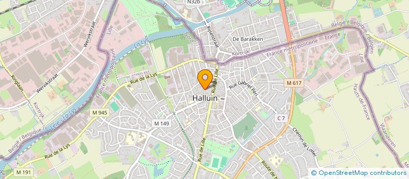 localisation de l'entreprise MONSIEUR NIZAR KANZOUA  HALLUIN