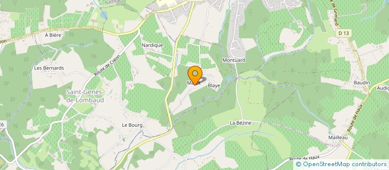 localisation de l'entreprise MONSIEUR NOE WETTERWALD  SAINT-GENES-DE-LOMBAUD