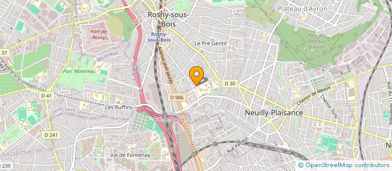 localisation de l'entreprise MONSIEUR NOEL BAALOUDJ à ROSNY-SOUS-BOIS