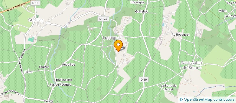 localisation de l'entreprise MONSIEUR NOEL GAYRIN  LUGAIGNAC