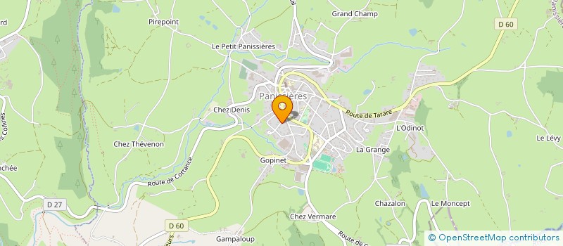 localisation de l'entreprise MONSIEUR NOEL MAILLAVIN  PANISSIERES