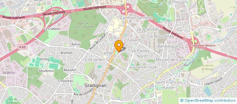 localisation de l'entreprise MONSIEUR NOLAN ARDOUIN  GRADIGNAN