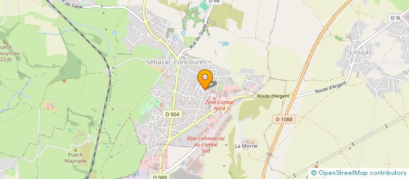 localisation de l'entreprise MONSIEUR NOLAN MAOULANA  SEBAZAC-CONCOURES