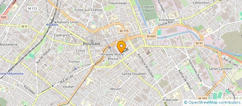 localisation de l'entreprise MONSIEUR NOORALI HAMIDI  ROUBAIX