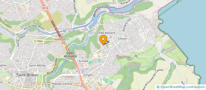 localisation de l'entreprise MONSIEUR NOORULAH WALIKHAIL à SAINT-BRIEUC