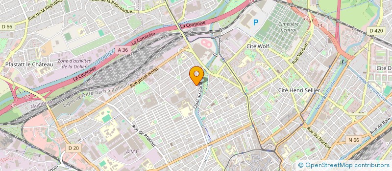 localisation de l'entreprise MONSIEUR NOORULLAH RASOOLI  MULHOUSE