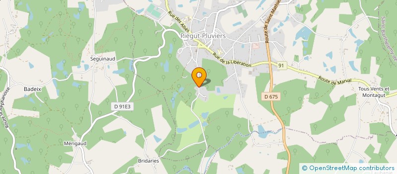 localisation de l'entreprise MONSIEUR NORBERT BROUILLET  PIEGUT-PLUVIERS