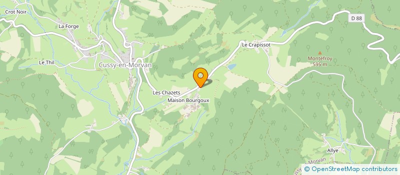 localisation de l'entreprise MONSIEUR NORBERT ESTIENNE  CUSSY-EN-MORVAN