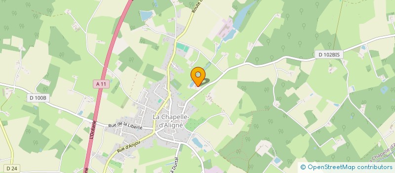 localisation de l'entreprise MONSIEUR NORBERT LEBRUN  LA CHAPELLE D ALIGNE