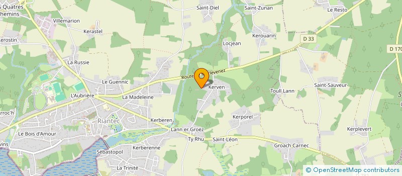 localisation de l'entreprise MONSIEUR NORBERT LESCOET  RIANTEC