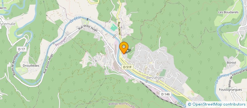 localisation de l'entreprise MONSIEUR NORBERT LIABEUF  BESSEGES