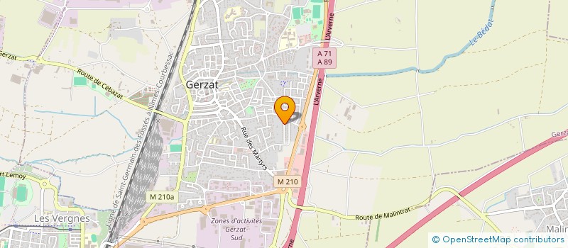 localisation de l'entreprise MONSIEUR NORBERT MARCHAL  GERZAT