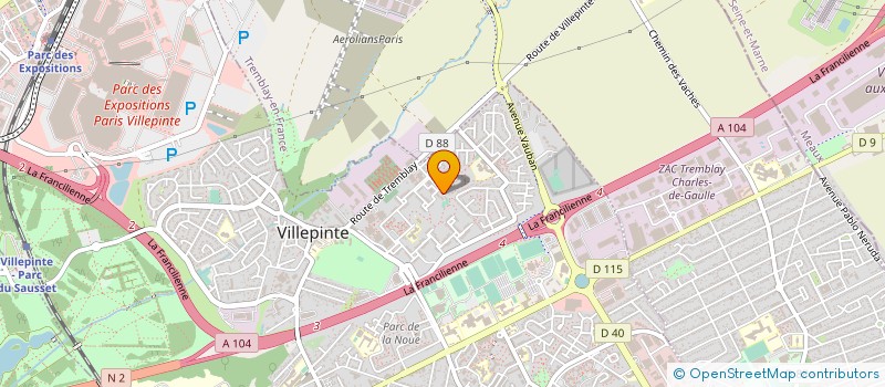 localisation de l'entreprise MONSIEUR NORBERT VOUSEMER à VILLEPINTE