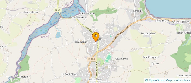 localisation de l'entreprise MONSIEUR NORDINE DJALLALI  PLESTIN-LES-GREVES