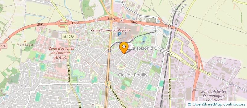 localisation de l'entreprise MONSIEUR NOUR EDDINE BOUSSIF à DIJON
