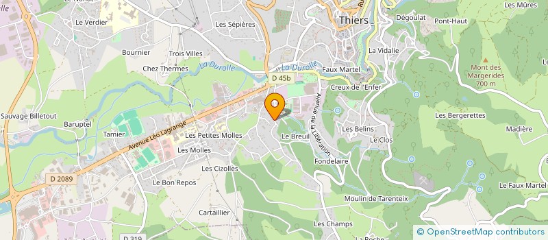 localisation de l'entreprise MONSIEUR NOUR-EDDINE GEZZAR  THIERS