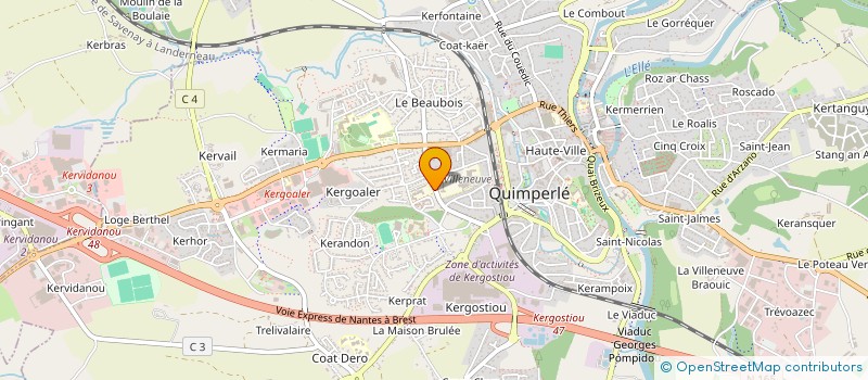 localisation de l'entreprise MONSIEUR NOURALLAH ABOU KHALIL  QUIMPERLE