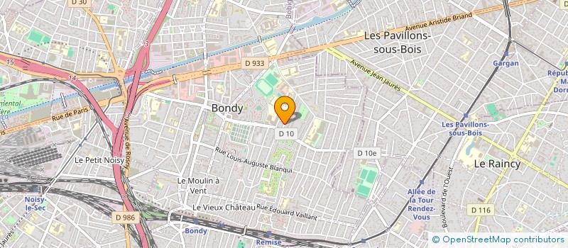 localisation de l'entreprise MONSIEUR NOURDDINE ALIOUAT  BONDY