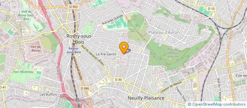 localisation de l'entreprise MONSIEUR NOURDINE HAOUCHINE à ROSNY-SOUS-BOIS
