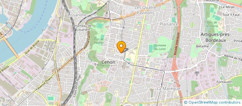 localisation de l'entreprise MONSIEUR NOUREDDINE ALLAOUI  CENON