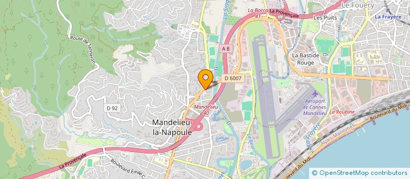 localisation de l'entreprise MONSIEUR NOUREDDINE HADJ KACEM à MANDELIEU-LA-NAPOULE