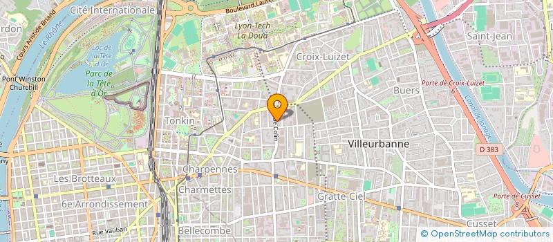 localisation de l'entreprise MONSIEUR NOUREDDINE KAOUANE  VILLEURBANNE