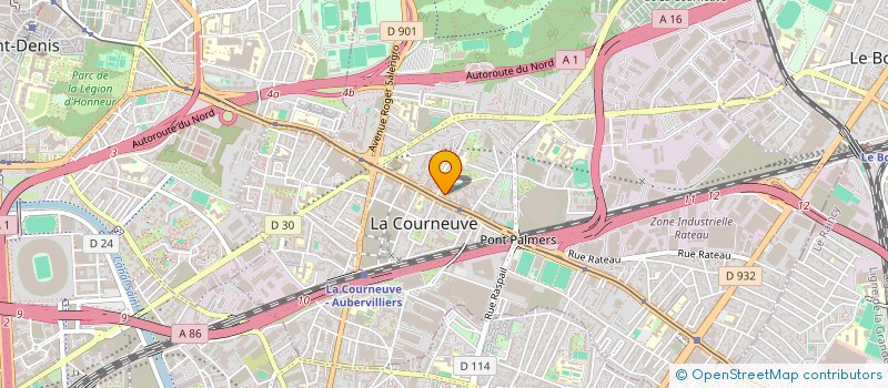 localisation de l'entreprise MONSIEUR NOUROU ABOUDOU à LA COURNEUVE