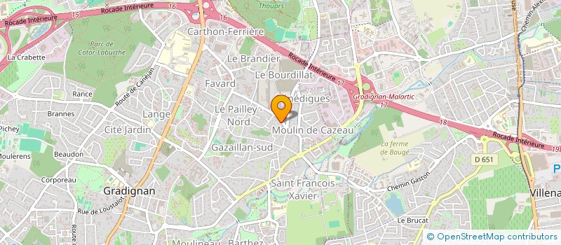 localisation de l'entreprise MONSIEUR NOURREDINE AIT HAMOU  GRADIGNAN