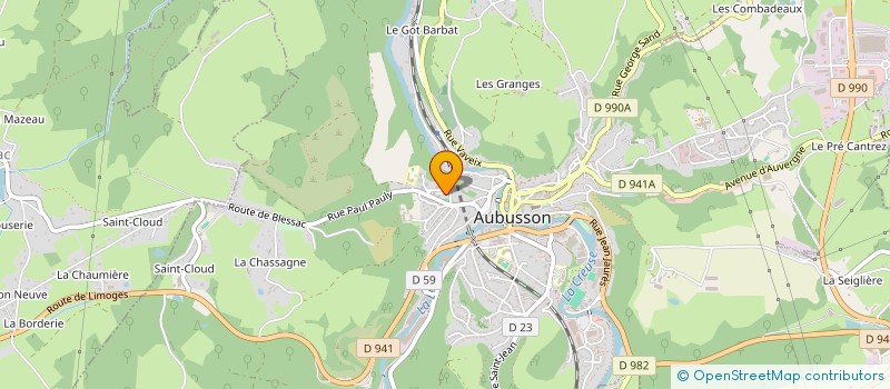 localisation de l'entreprise MONSIEUR NURI AYDOGAN à AUBUSSON