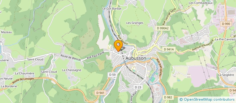 localisation de l'entreprise MONSIEUR NUTSU SHIMAN à AUBUSSON