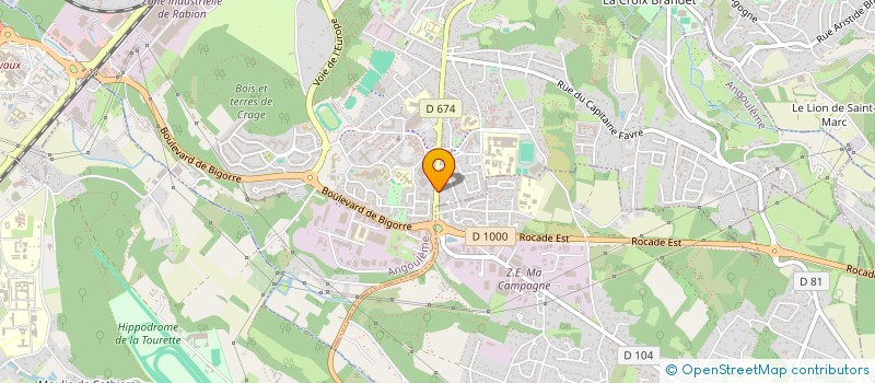 localisation de l'entreprise MONSIEUR O TOURVIEILLE DE LABROUHE à ANGOULEME