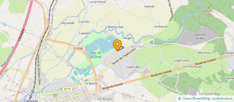 localisation de l'entreprise MONSIEUR OBRAYAN GOUZIEN  MONTEILS