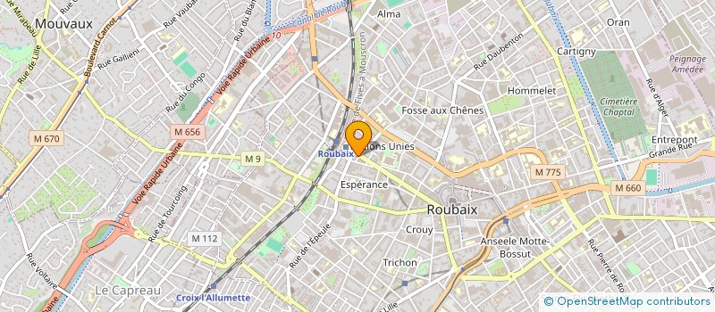 localisation de l'entreprise MONSIEUR OCINE SIDA  ROUBAIX